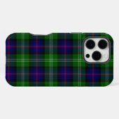 サザーランド タータン ブルー グリーン プリント iPhoneケース (裏面横)