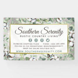 サザ素朴ンウォーターカラーコットン&ボタニカル 横断幕