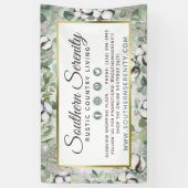 サザ素朴ンウォーターカラーコットン&ボタニカル 横断幕 (縦)