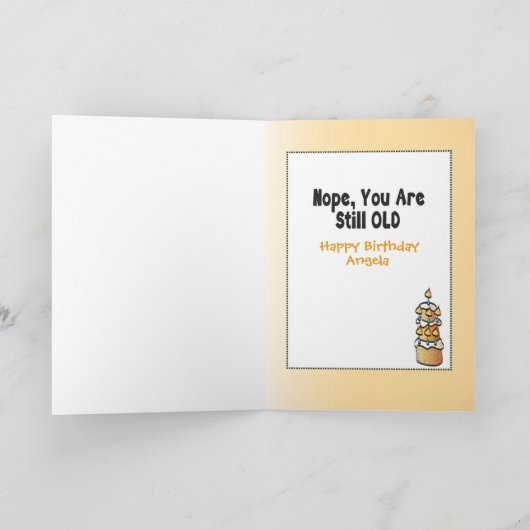 サシおもしろいーモダンマンガハッピーバースデー カード (内部)