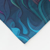 サシサイケデリックキ猫 フリースブランケット (角)