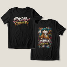 サシャ・キャットウォーク Y2K グラフィティTシャツ
