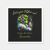 サシーのエルフ隊 女子会 クリスマス 誕生日 スタンダードカクテルナプキン (正面)