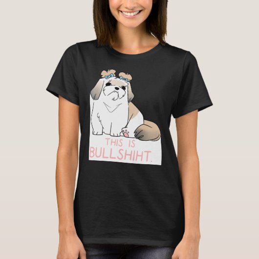 サシーシーズー（犬）Tzu Tシャツ (正面)