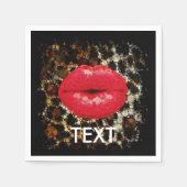 サシーリップアニマルプリントパーティーナプキン スタンダードカクテルナプキン (正面)