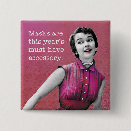 サシーレトロ |ボタン |正方形 缶バッジ