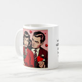 サシーヴィンテージ漫画バレンタイン コーヒーマグカップ (正面左)