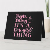 サシー女性のカーボーイプリンセスギフトきらきら光るカントリー音楽Ro カード (裏面)