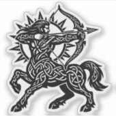 サジタリアス・ケンタウロスの射手 ― 神話のゾディアック・インクワーク シール (正面)