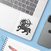 サジタリアス・ケンタウロスの射手 ― 神話のゾディアック・インクワーク シール (ノートパソコンとiPhone)