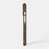 サジブルーウォーターカラーフランスカントリーオリーブ柄 iPhone 16ケース (左側面)