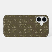 サジブルーウォーターカラーフランスカントリーオリーブ柄 iPhone 16ケース (裏面横)