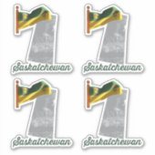 サスカチュウン国旗 シール (正面)