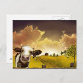 サスカチュワンの夕日 ポストカード (正面/裏面)