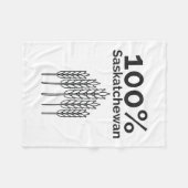 サスカチュワンの農家 フリースブランケット (正面(横))