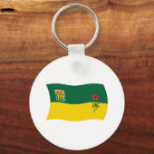 サスカチュワン国旗のキーチェーン キーホルダー (正面)