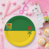 サスカチュワン国旗 ペーパープレート (パーティー)