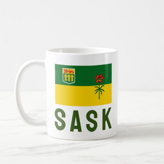 サスカチュワン州旗(カナダ) コーヒーマグカップ (左)