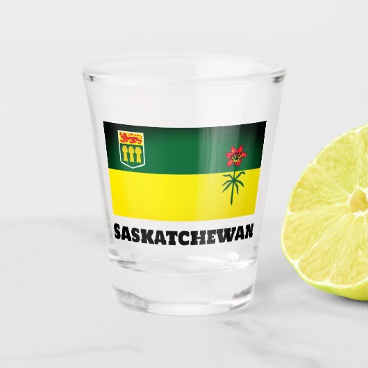サスカチュワン州旗（カナダ） ショットグラス (正面)