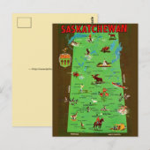 サスカチュワン州 カナダ ヴィンテージ ポストカード (正面/裏面)