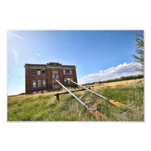 サスカチュワン廃教会 フォトプリント            (正面)