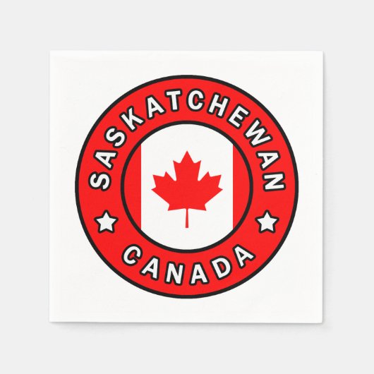 サスカチュワン・カナダ スタンダードカクテルナプキン (正面)
