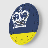 サスカチュワン・レジーナ国旗 ラージ壁時計 (傾斜)