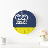 サスカチュワン・レジーナ国旗 ラージ壁時計 (ホーム)