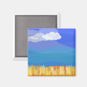 サスカチワン小麦アート マグネット (正面/裏面)