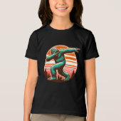 サスカッチおもしろいビグフートダブパーソナライズされたビング トライブレンドTシャツ (正面)