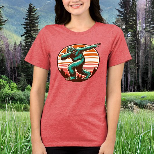 サスカッチおもしろいビグフートダブパーソナライズされたビング トライブレンドＴシャツ