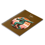 サスカッチおもしろいビグフートダブパーソナライズされたビング ノートブック (左側)