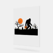 サスカッチおもしろいビグフートハロウィーンの衣装Tシャツ アクリルサイン (傾斜)