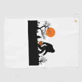 サスカッチおもしろいビグフートハロウィーンの衣装Tシャツ ゴルフタオル (横)