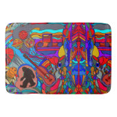 サスカッチおもしろい抽象芸術ドードルアート バスマット (正面)
