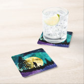 サスカッチとクマの山の*パーソナライズ* スクエアペーパーコースター (インサイチュ)