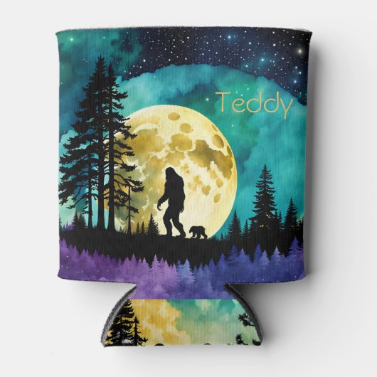サスカッチとクマの山の*パーソナライズ* 缶クーラー (正面)