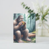 サスカッチとチーズバーガーウォーターカラーフォレスト ポストカード (スタンド正面)