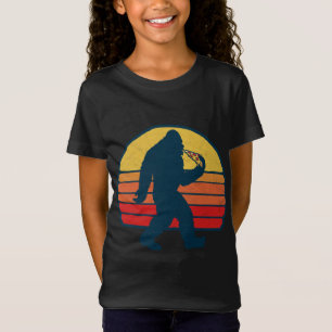 サスカッチとピザ!おもしろい食べズBigfoot & 80s Su Tシャツ
