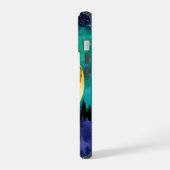 サスカッチとベア歩くオンザマウンテン iPhone 15ケース (左側面)