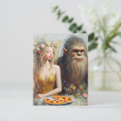 サスカッチと妖精とピザの夜 ポストカード (スタンド正面)