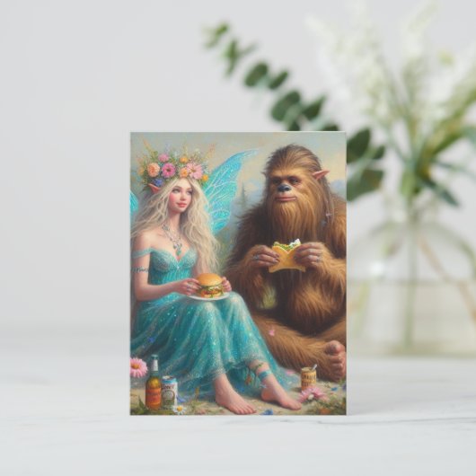 サスカッチと妖精とファーストフード夜 ポストカード (スタンド正面)