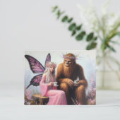 サスカッチと妖精のお茶 ポストカード (スタンド正面)