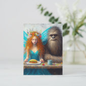 サスカッチと妖精のピクニック ポストカード (スタンド正面)