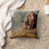 サスカッチは採取することを行きます クッション (ブランケット)