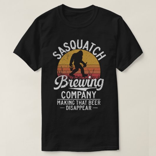 サスカッチを散らすビール醸造会社 Tシャツ (デザイン正面)