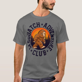 サスカッチアドベンチャーチームレトロヴィンテージビッグフートカウ Tシャツ