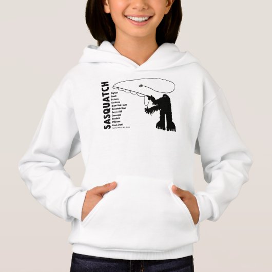 サスカッチアングラーペトログリフTシャツ (正面)