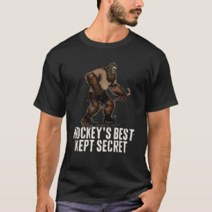 サスカッチオンアイスビッグフットサスカッチ遊ズホッケー Tシャツ