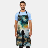 サスカッチオンリッジオーバービューザ海 エプロン (着用した状態)